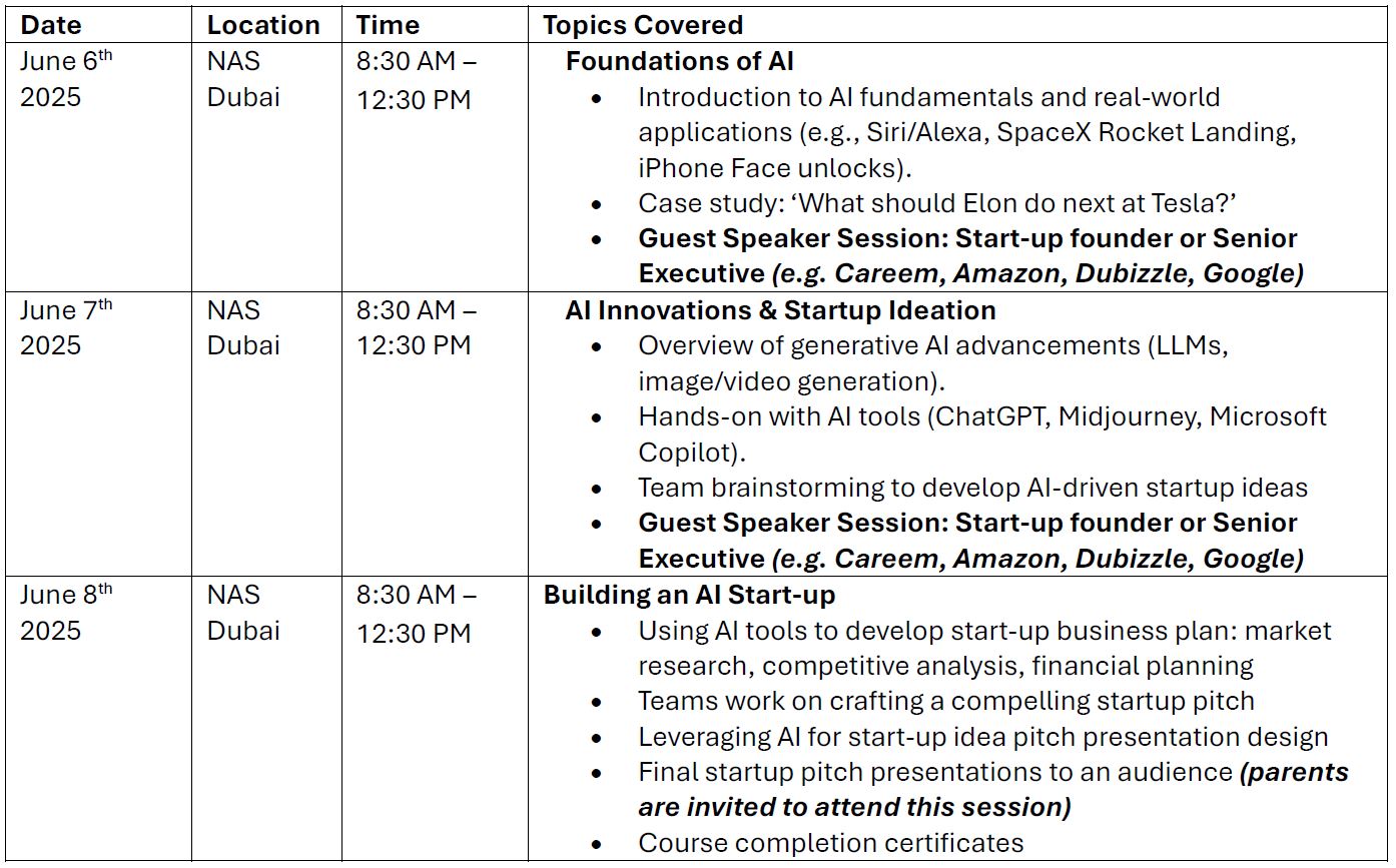 3 Day Agenda